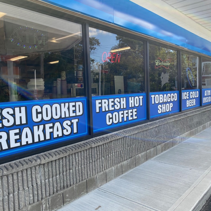 Perforated window vinyl for C-store